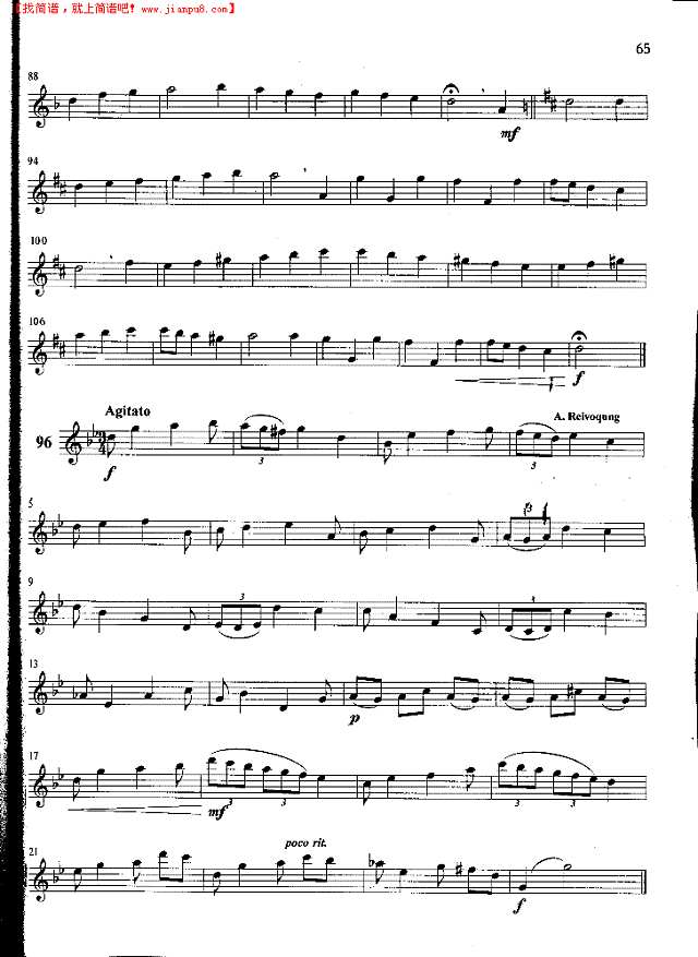 萨克斯管练习曲第100—065页萨克斯谱