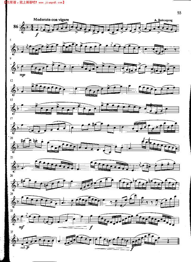 萨克斯管练习曲第100—055页萨克斯谱