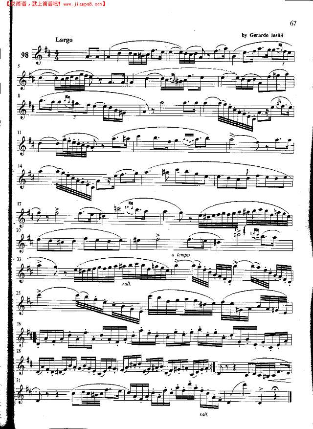 萨克斯管练习曲第100—067页萨克斯谱