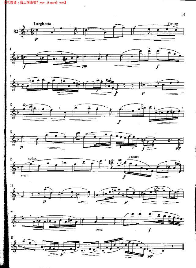 萨克斯管练习曲第100—051页萨克斯谱