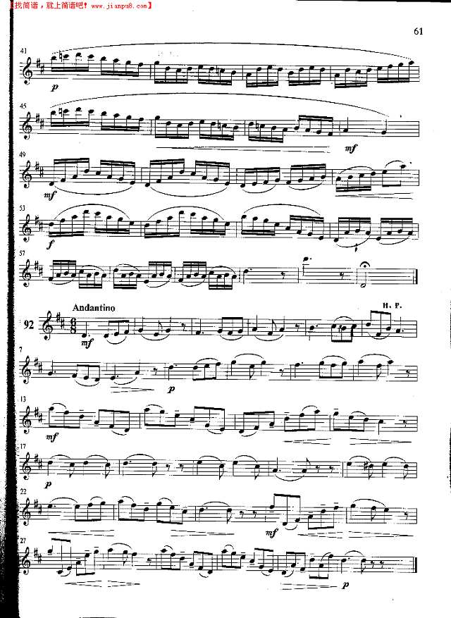 萨克斯管练习曲第100—061页萨克斯谱
