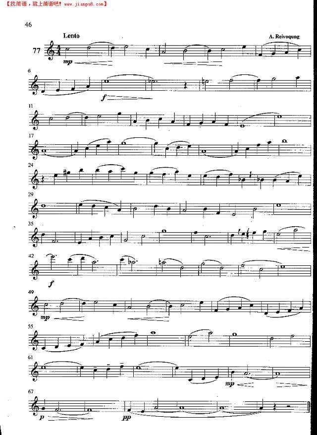 萨克斯管练习曲第100—046页萨克斯谱