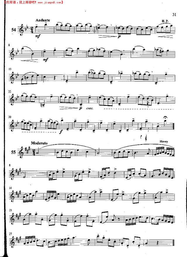萨克斯管练习曲第100—031页萨克斯谱