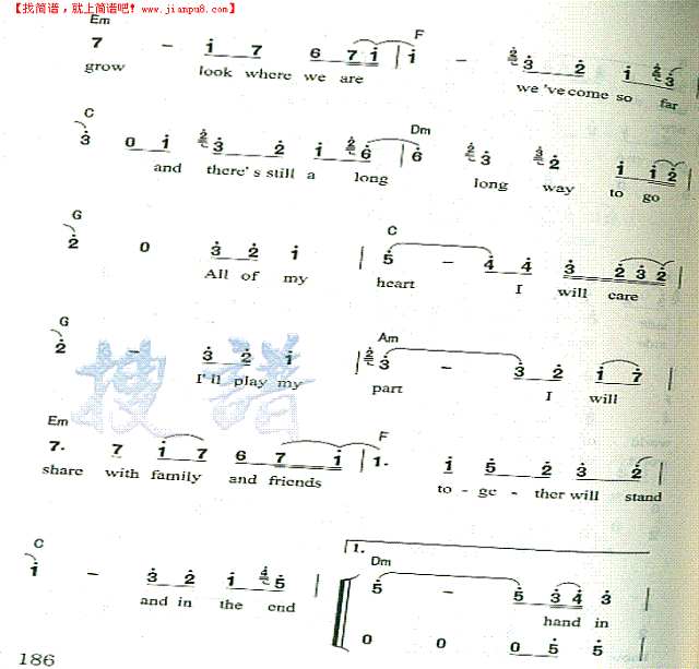 We will  get there简谱