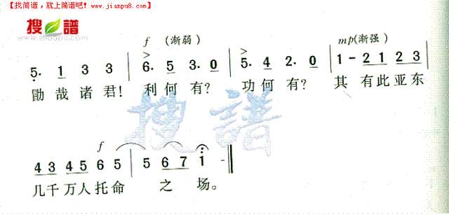 上海医学院院歌简谱
