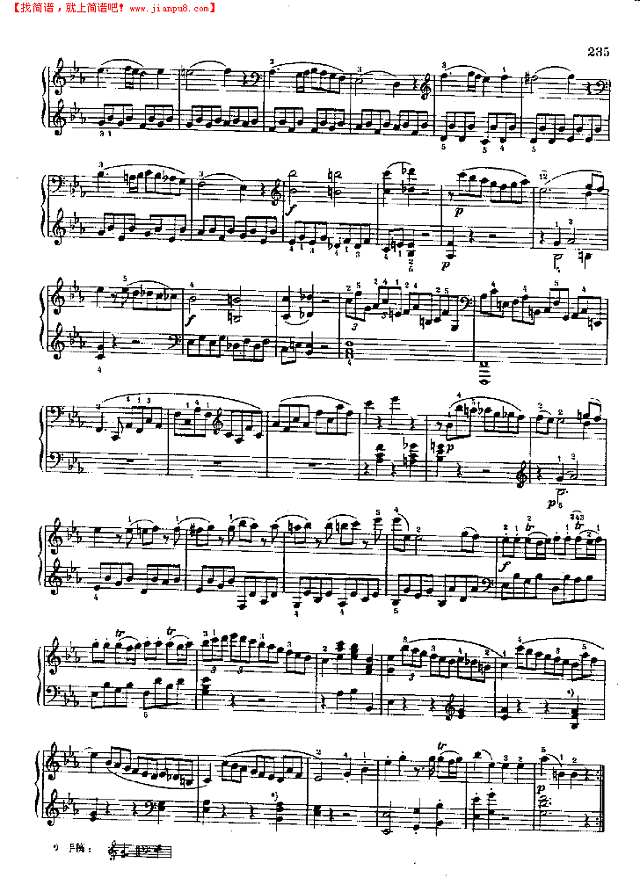 奏鸣曲Nr.457钢琴谱