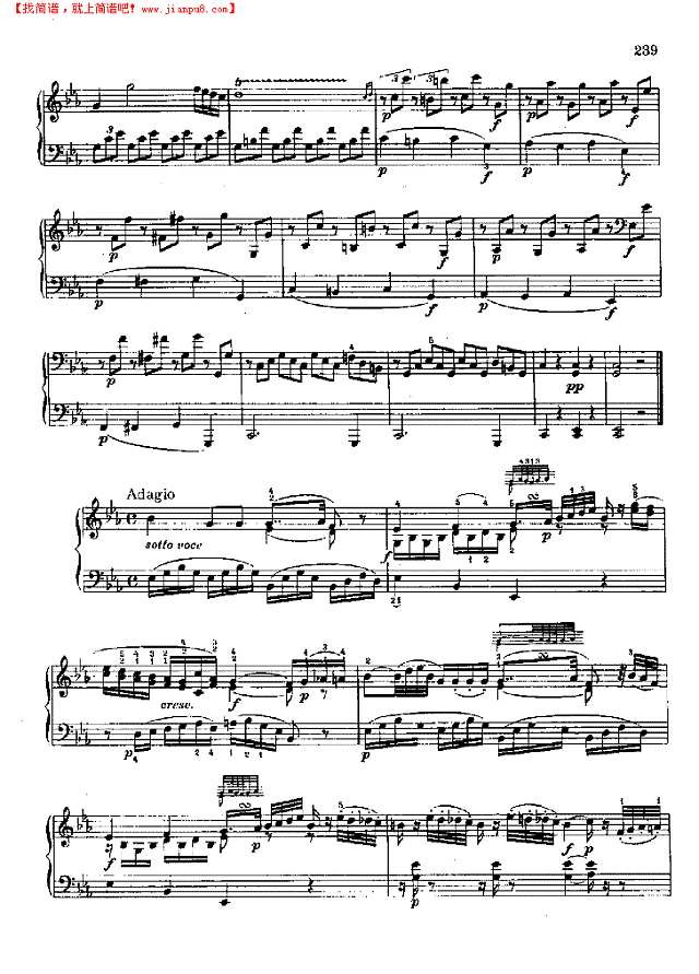 奏鸣曲Nr.457钢琴谱