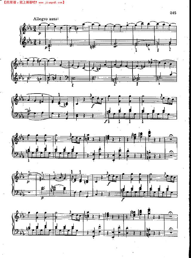 奏鸣曲Nr.457钢琴谱