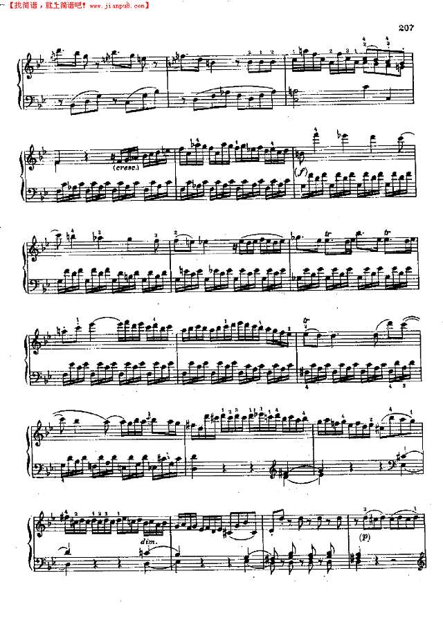 奏鸣曲Nr.333钢琴谱