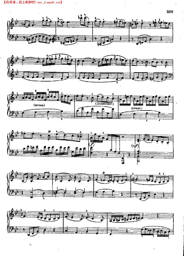 奏鸣曲Nr.333钢琴谱