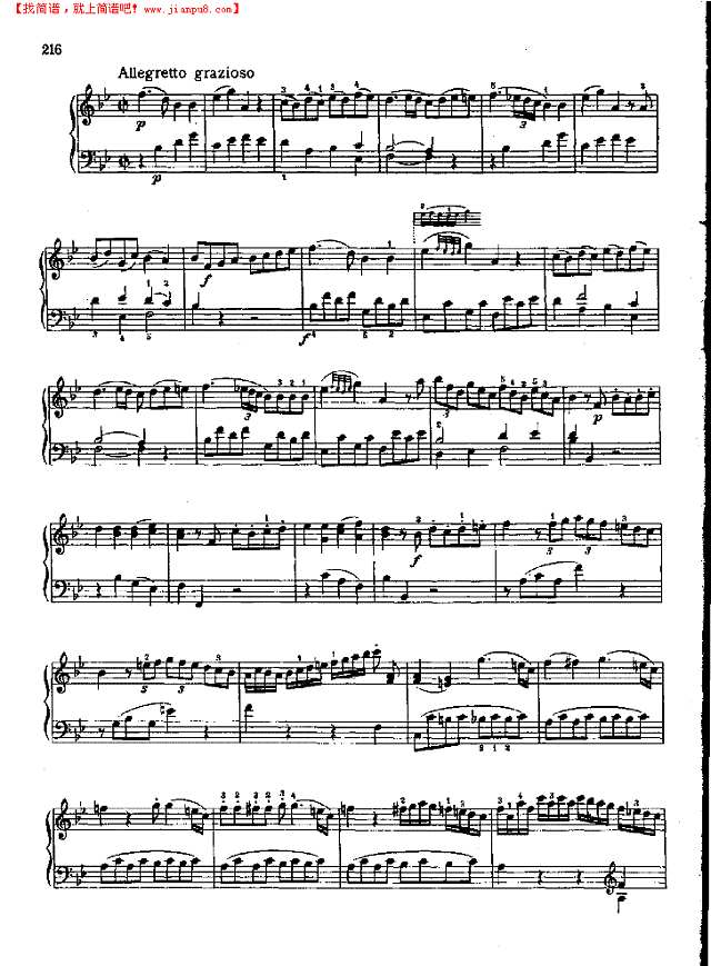 奏鸣曲Nr.333钢琴谱