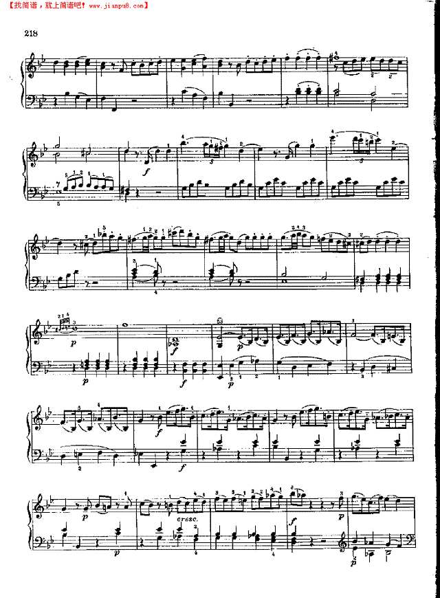 奏鸣曲Nr.333钢琴谱