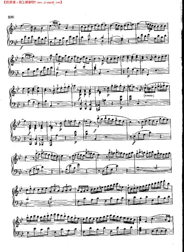 奏鸣曲Nr.333钢琴谱