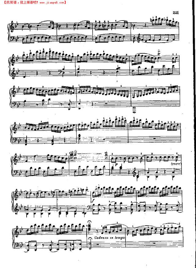 奏鸣曲Nr.333钢琴谱