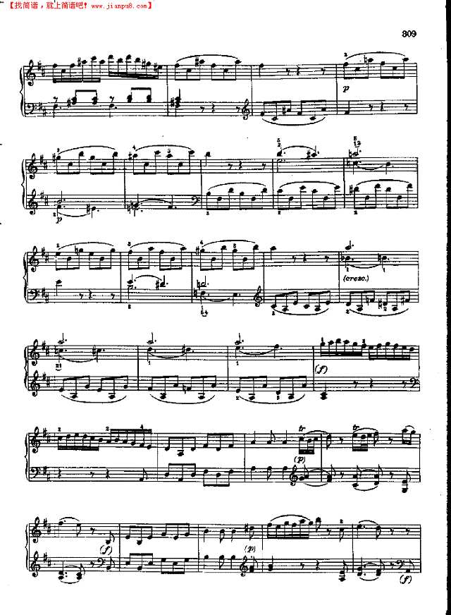 奏鸣曲Nr.576钢琴谱