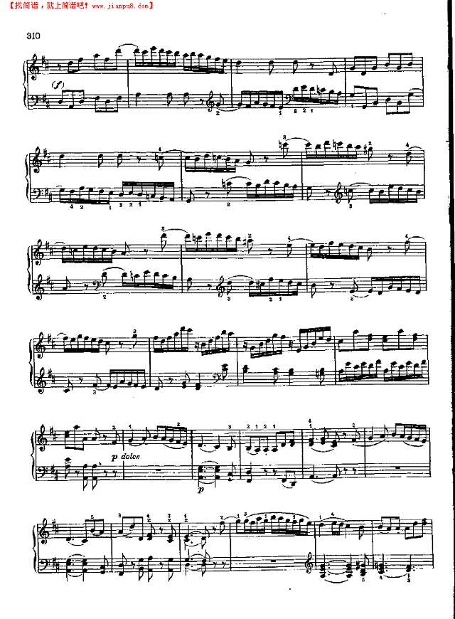 奏鸣曲Nr.576钢琴谱