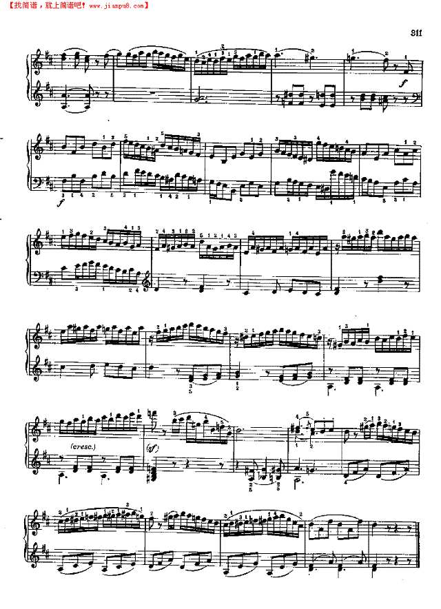 奏鸣曲Nr.576钢琴谱