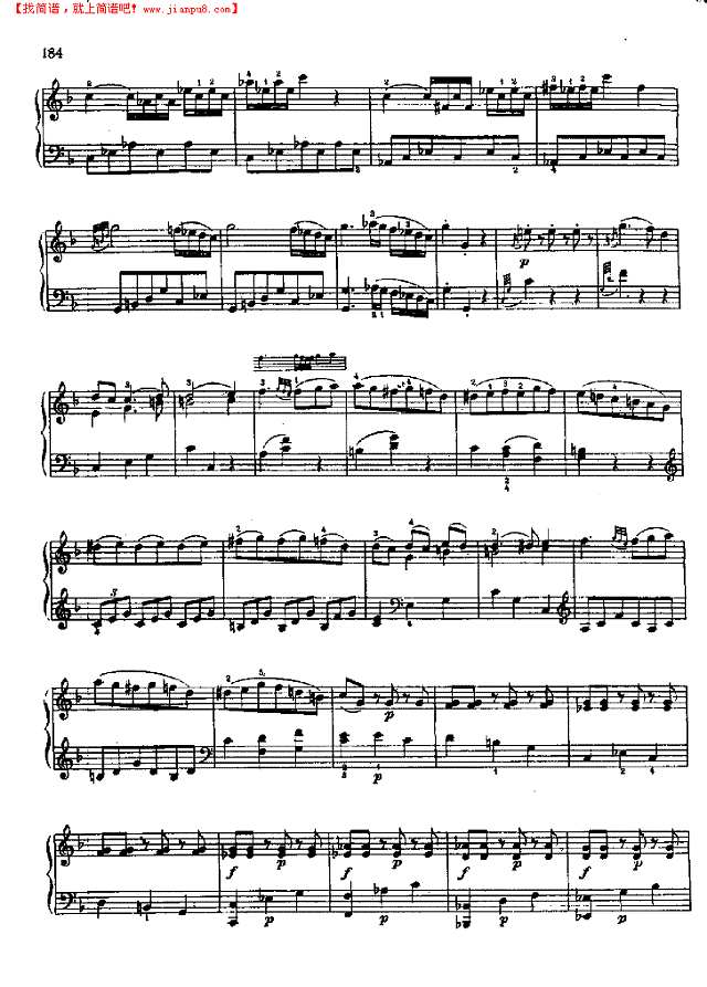 奏鸣曲Nr.332钢琴谱