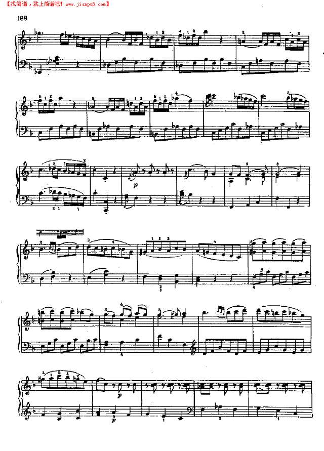 奏鸣曲Nr.332钢琴谱