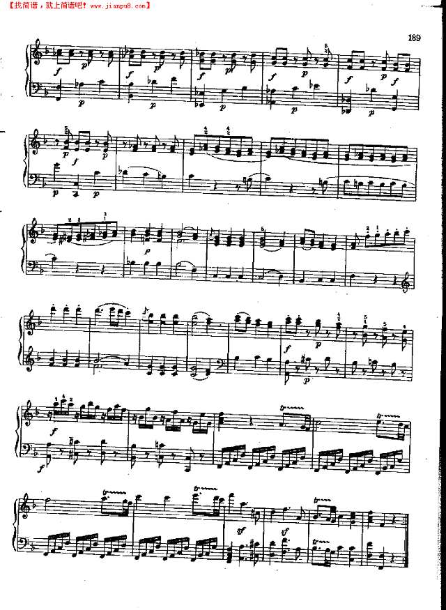 奏鸣曲Nr.332钢琴谱