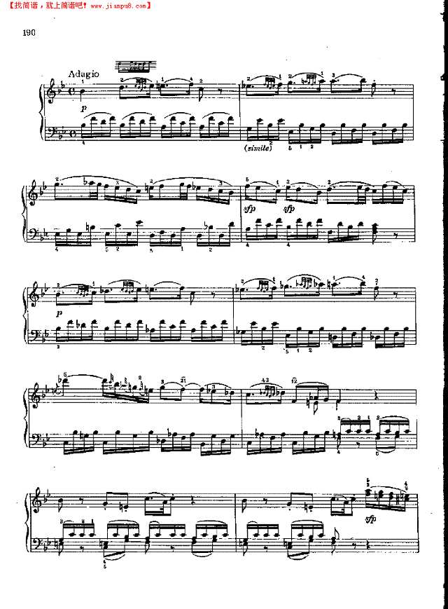 奏鸣曲Nr.332钢琴谱