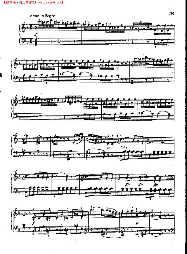 奏鸣曲Nr.332钢琴谱