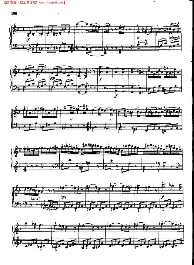 奏鸣曲Nr.332钢琴谱