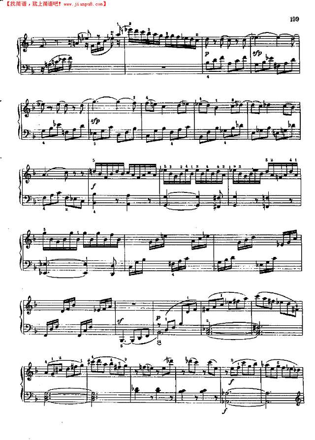 奏鸣曲Nr.332钢琴谱