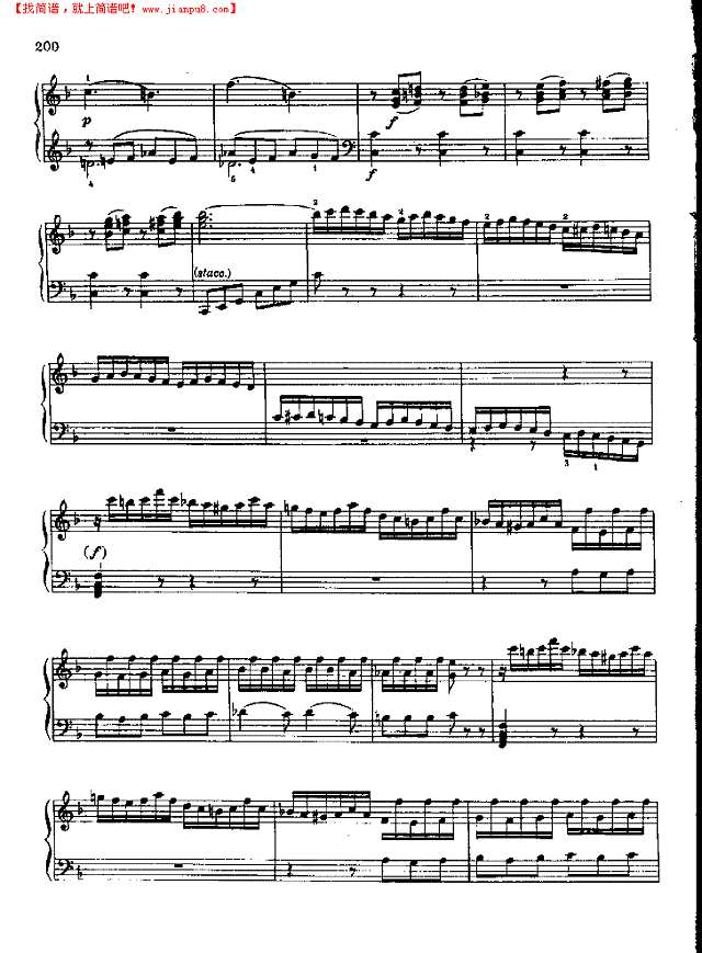 奏鸣曲Nr.332钢琴谱