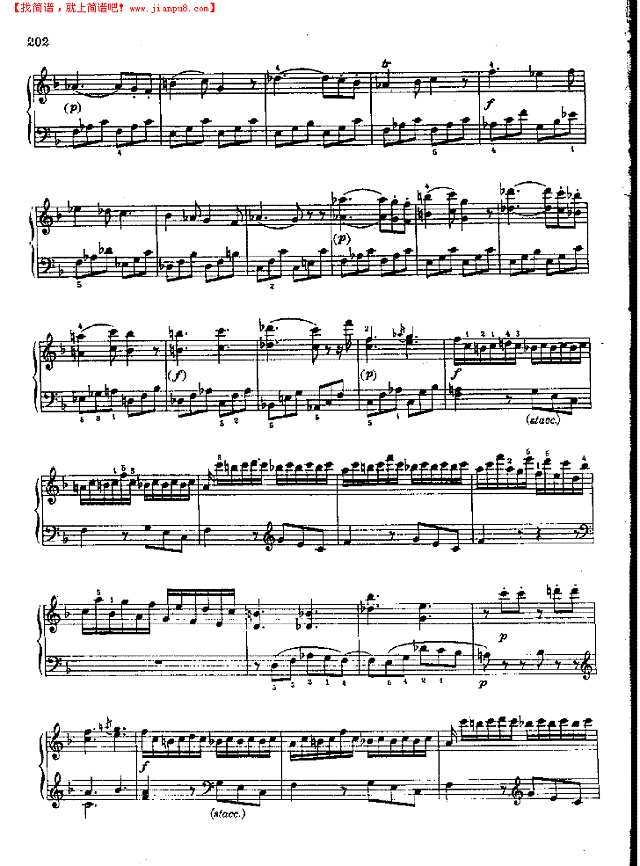 奏鸣曲Nr.332钢琴谱