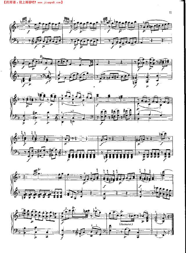 奏鸣曲Nr.279钢琴谱