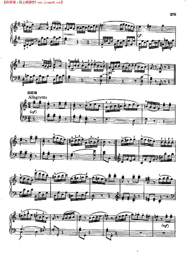 简易奏鸣曲Nr.545钢琴谱