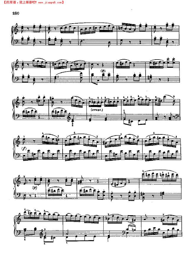 简易奏鸣曲Nr.545钢琴谱