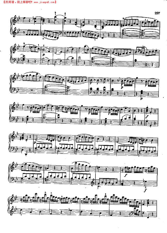 奏鸣曲Nr.570钢琴谱