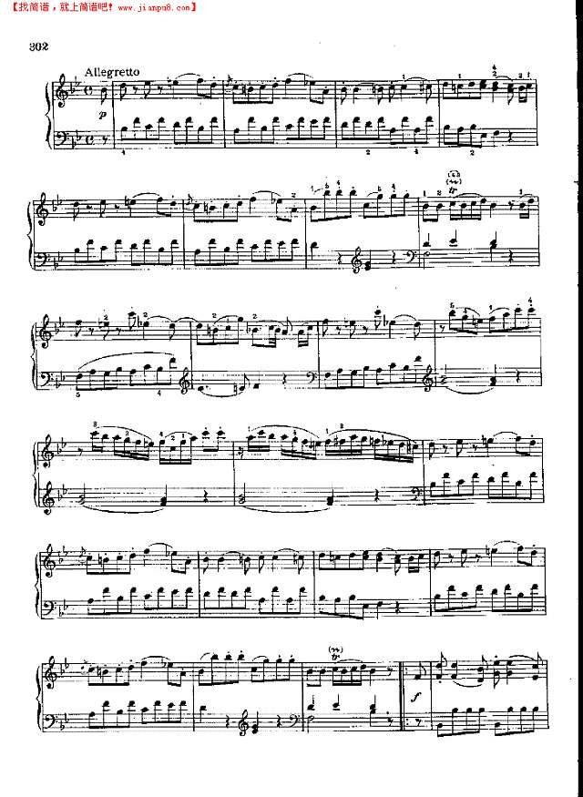 奏鸣曲Nr.570钢琴谱