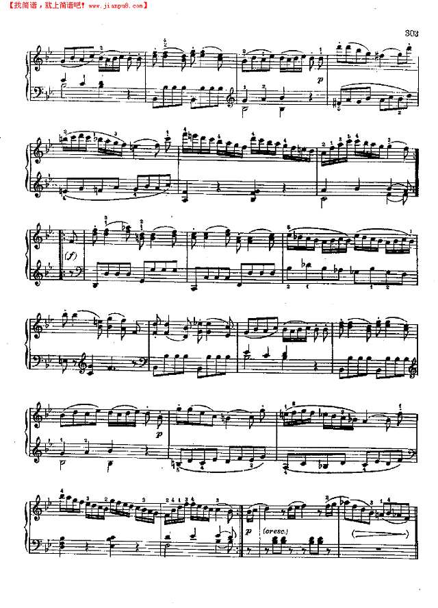 奏鸣曲Nr.570钢琴谱