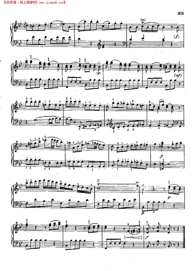 奏鸣曲Nr.570钢琴谱