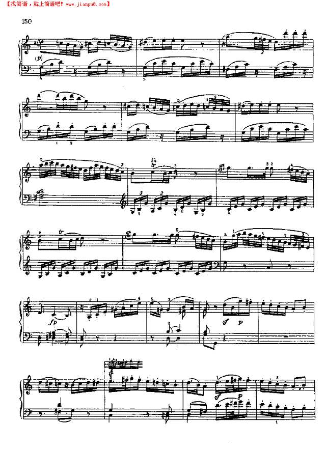 奏鸣曲Nr.330钢琴谱