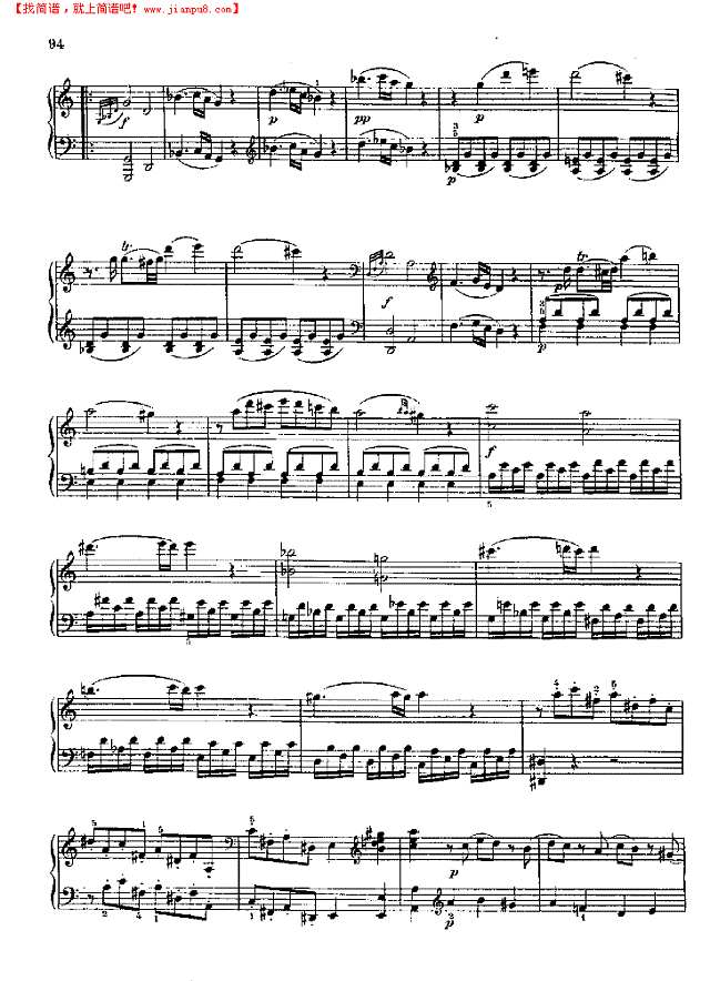 奏鸣曲Nr.309钢琴谱