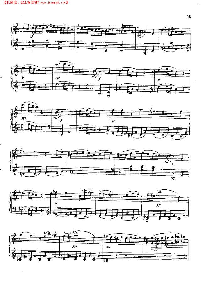 奏鸣曲Nr.309钢琴谱