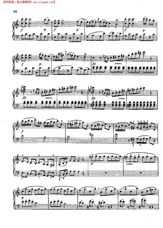 奏鸣曲Nr.309钢琴谱