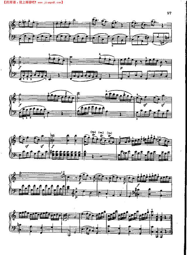 奏鸣曲Nr.309钢琴谱