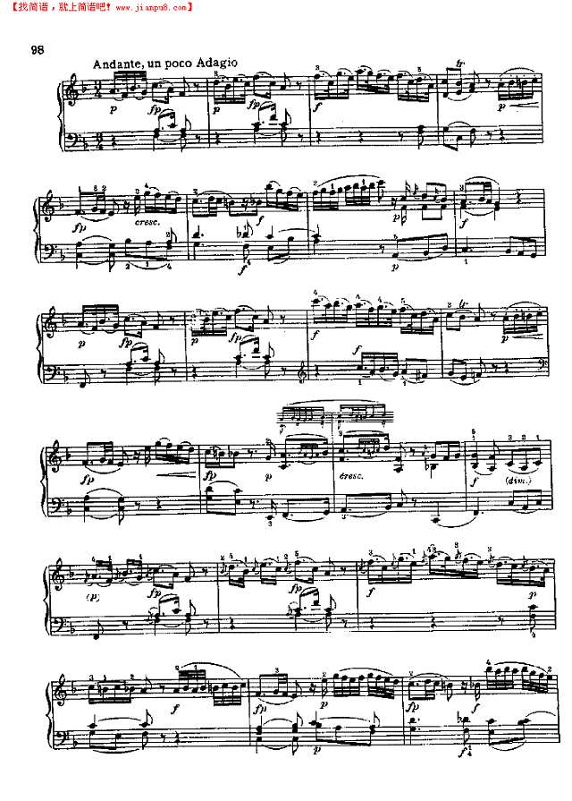 奏鸣曲Nr.309钢琴谱