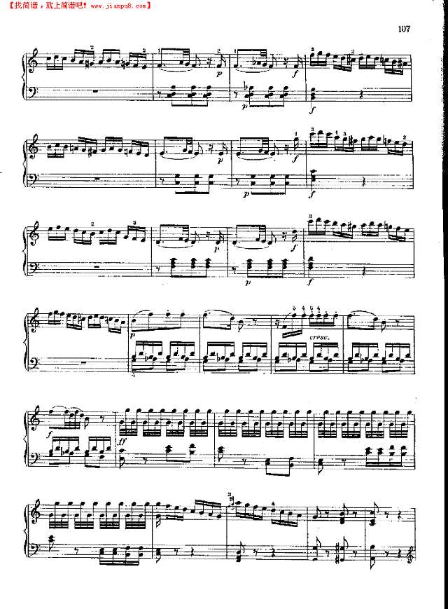 奏鸣曲Nr.309钢琴谱