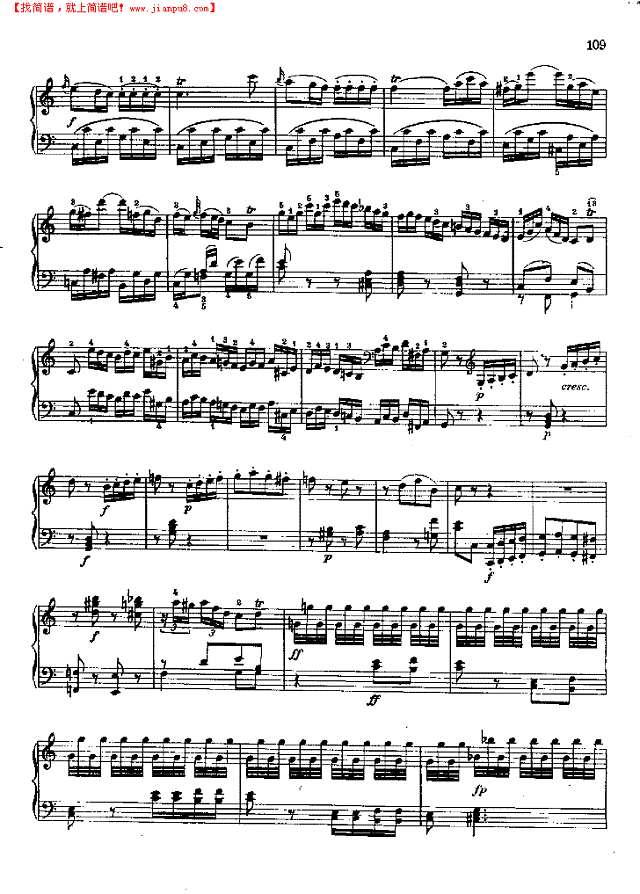 奏鸣曲Nr.309钢琴谱