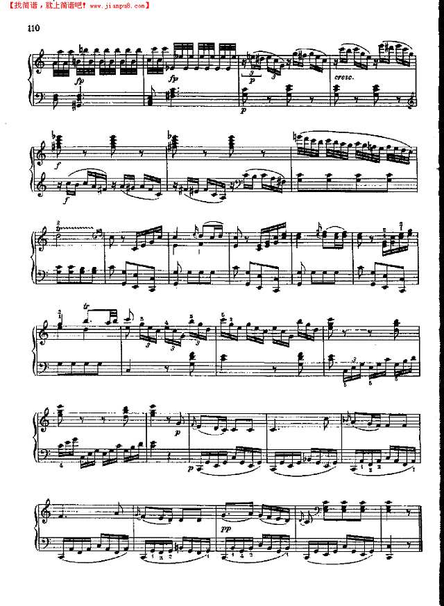 奏鸣曲Nr.309钢琴谱