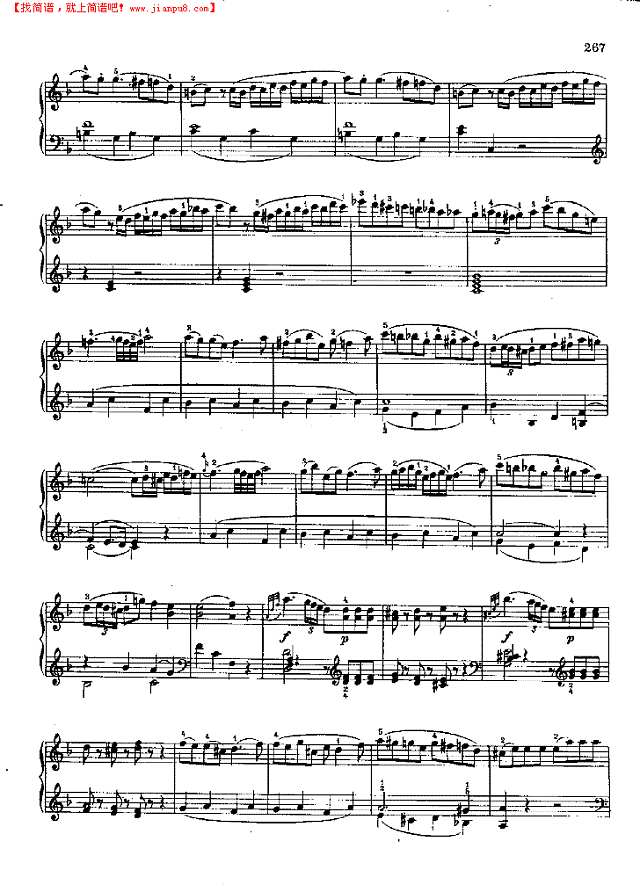 奏鸣曲Nr.533钢琴谱