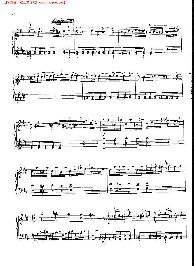 奏鸣曲Nr.284钢琴谱