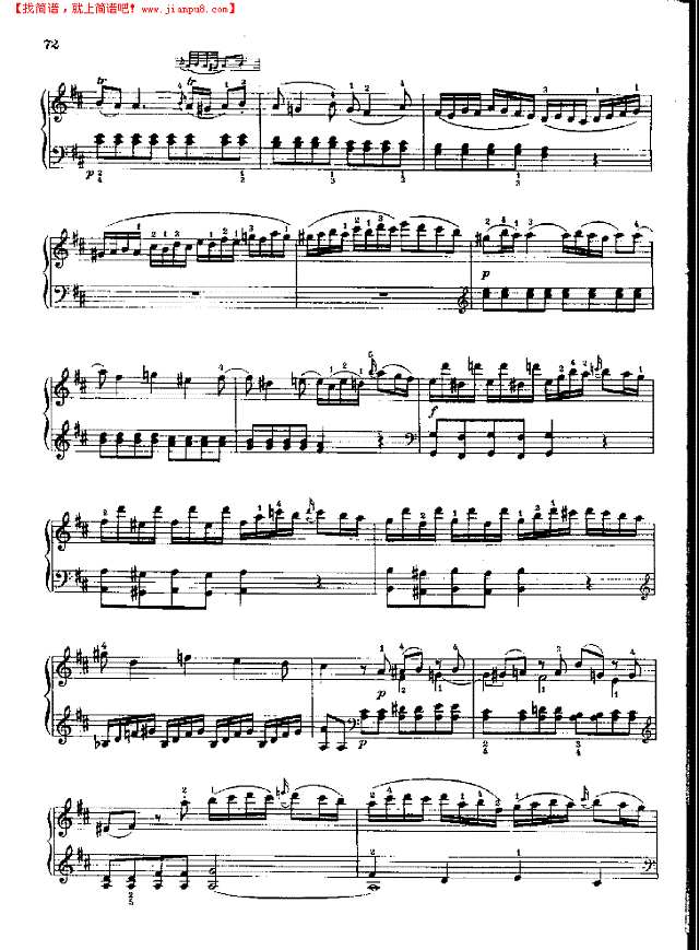 奏鸣曲Nr.284钢琴谱