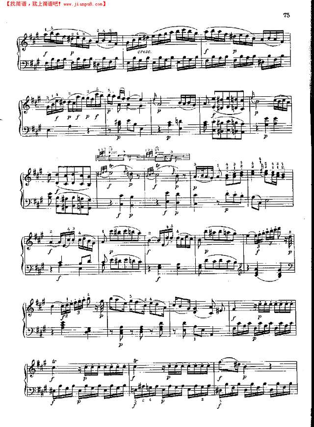 奏鸣曲Nr.284钢琴谱